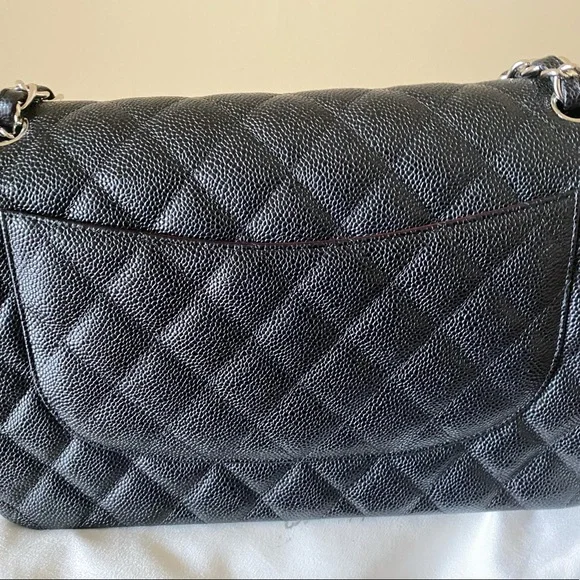 Authentic Classic Chanel black cavier jumbo - Picture 6 of 10